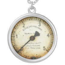 Old pressure gauge / old instrument / dial / metre personalized necklace