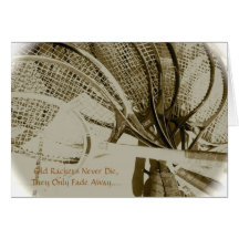 Old Rackets Never Die Greeting Cards