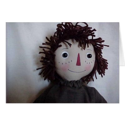 Old Rag Doll Greeting Card by disgustedcats