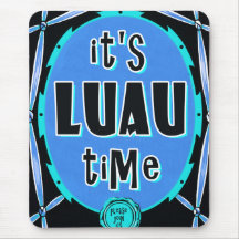 Old Rattan Luau Ocean Blue Mousepads