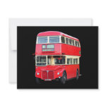 Old red London bus from around 1950 invitations
