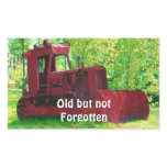 Old Red Snow Plough Tractor Sticker Series