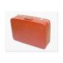 Old red suitcase post card