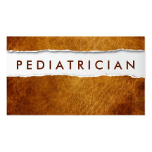 Old Ripped Paper Pediatrician Business Card
