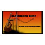 Old Rocker Dude Profile Card business cards
