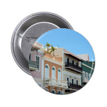 Old San Juan Puerto Rico Button