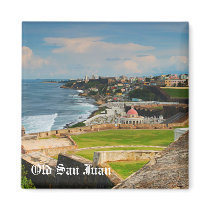 Old San Juan Square Magnet magnets