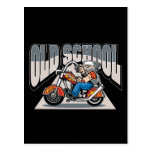 Old School Biker Post Cards