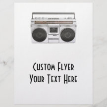 Old School Boombox Radio Flyer Design