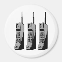 Old School Cell Phones Fridge Magnet