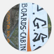 Old School- Costa Rica Round Sticker