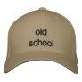 old school embroidered hat