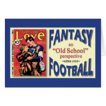 Old School Fantasy Football Greeting Cards