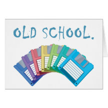 old school floppy discs greeting cards