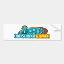 Old School Gamer Arcade Stick Buttons Bumper Sticker