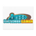 Old School Gamer Arcade Stick Buttons postcards