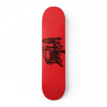 Old school logo red on black deck custom skate board