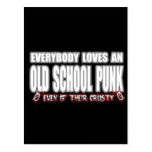 OLD SCHOOL PUNK ROCK guy girl crusty punks Postcards