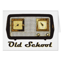 Old School Radio Retro Vintage Greeting Card