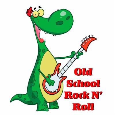 dinosaur playing guitar