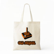 Old School Skool Gamer Joystick Video Controller Canvas Bag