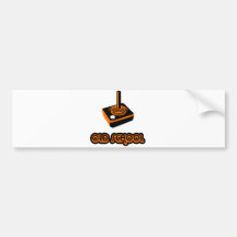 Old School Skool Gamer Joystick Video Controller Bumper Sticker