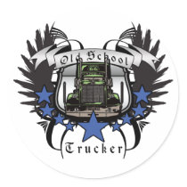 Old School Trucker Stickers