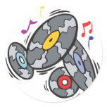 old school vinyl records stickers