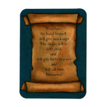 Old Scroll: Scripture, Bible Verse: Isaiah Flexible Magnet