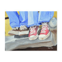 Old Shoes and Old Car Postcard