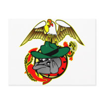 Old Skool Eagle Bulldog Anchor Post Card