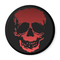 Old Skull red Refrigerator Magnet