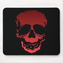 Old Skull red Mouse Mats
