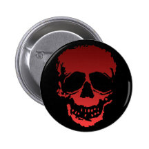 Old Skull red Pins