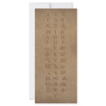 old slavonic church alphabet rack cards