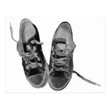 OLD SNEAKERS POST CARD