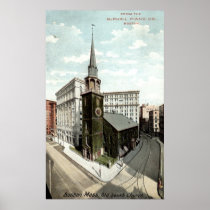 Old South Church Boston Mass. 1908 Vintage Print