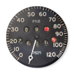 old speedometer gauge from a vintage race car magnets