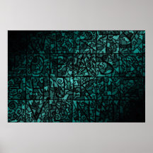 Old stained-glass window 3 poster