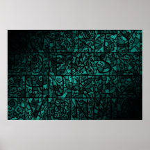 Old stained-glass window 3 print