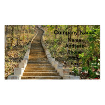 Old staircase going up business card templates