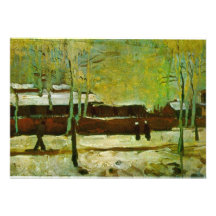Old Station by Vincent van Gogh Custom Invites