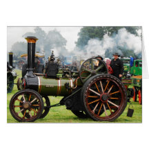 Old Steam Engine greetings card