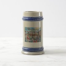 Old Stockport viaduct train oil painting Coffee Mugs