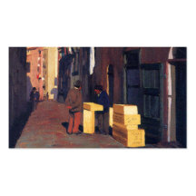Old Street in Nice France painting art Vallatton Business Card Template