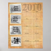Old-Style Photo Borders 2010 Poster Calendar