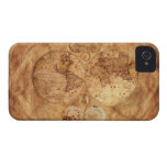 Old Style World Map iPhone 4 Case