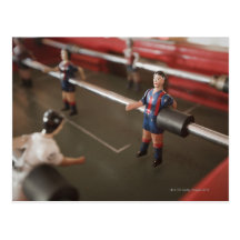 Old table football player post card