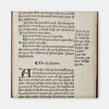 Old Testament text page Refrigerator Magnets