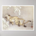 Old Tiger in the Snow, Hokusai, 1849